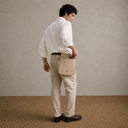 The Heron Beige Shell Pouch