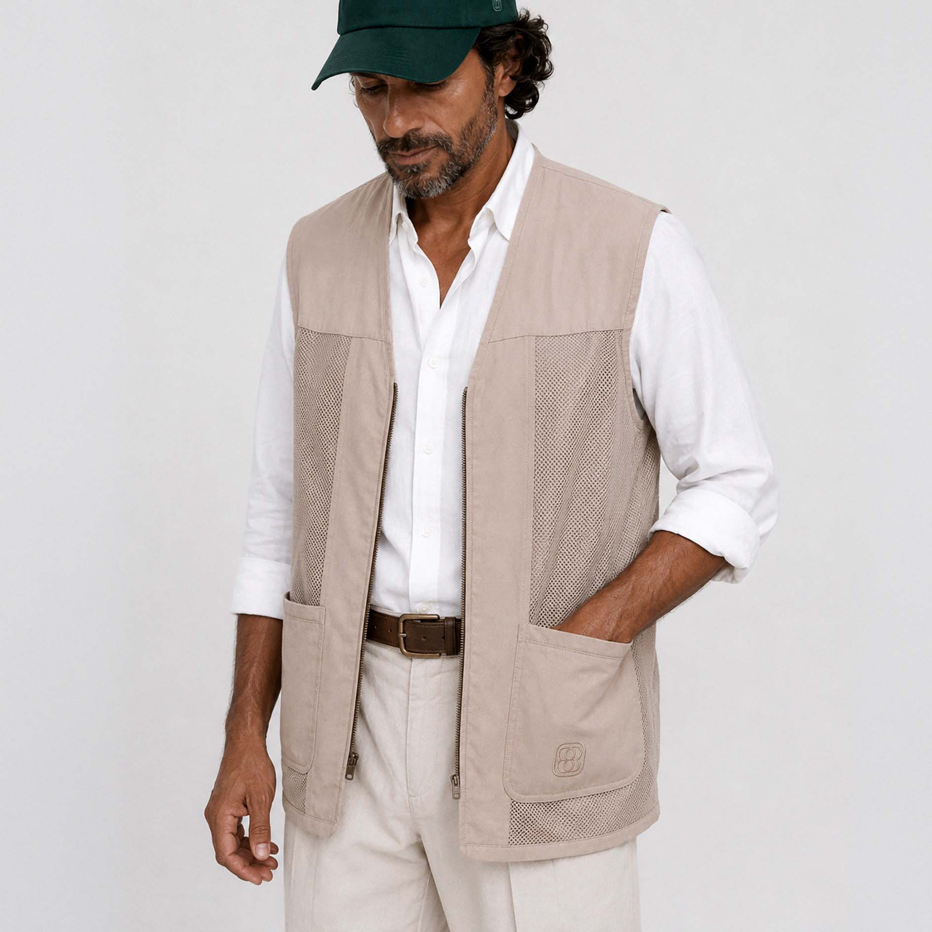 Mesh Clay Shooting Vest – Glades Sand | Claybore